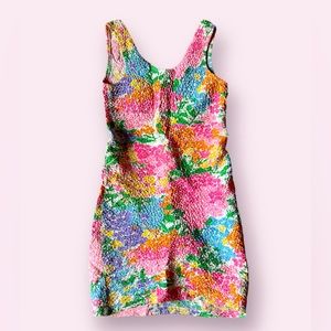 Vintage floral bodycon mini dress